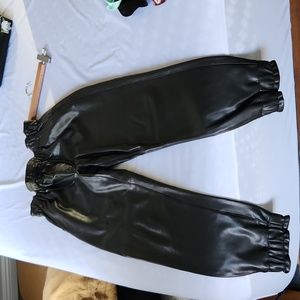 Abercrombie leather joggers